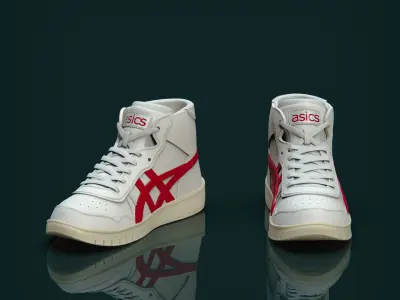 14-Sneakers asics high top sneaker 3D model