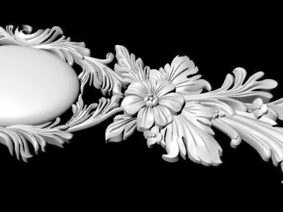 Central decor ornament for furniture 3D model 795