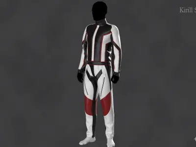 Racing Suit  Marvelous designer Clo3d OBJ mtl FBX ZPRJ 3D model