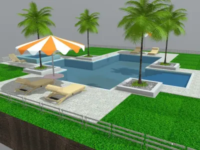 Swimming pool 3D model