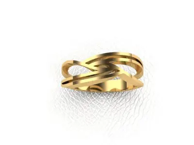 railring ring gold 3D print model