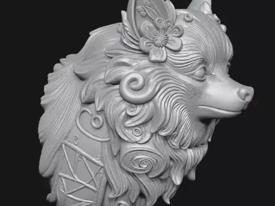 Pomeranian 3D print model