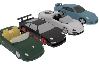 Mini Toy Cars 3D model
