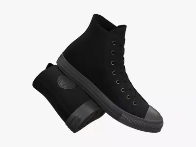 Chuck Taylor All Star Classic High Top Mono Black 3D model