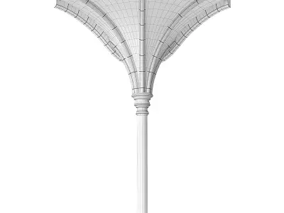 Throme Room Pillar Ceiling Corner 3D model