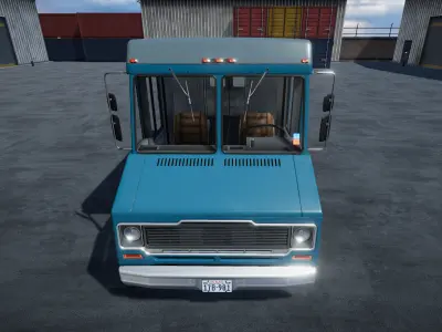 Box Van unity asset Low-poly 3D model