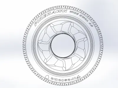 Wheels for scale model of Cobra R 1993 3D print model