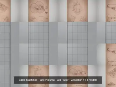 Battle Machines - Wall Pictures - Old Paper - Collection 1