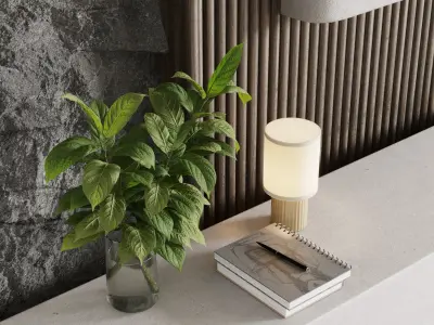 Tv Wall Set 07 Low-poly 3D model