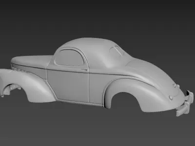 Willys Coupe 1939 Body For Print 3D print model