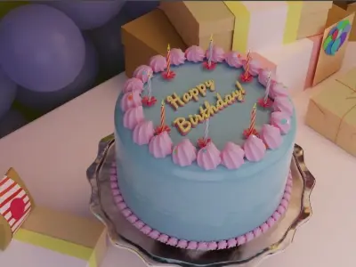 Happy Birthday Party Decoration 3D model