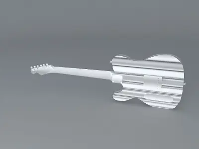 Round metal pipe guitar Free 3D model