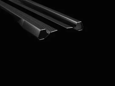 volkwagen vw polo side skirts Low-poly 3D model