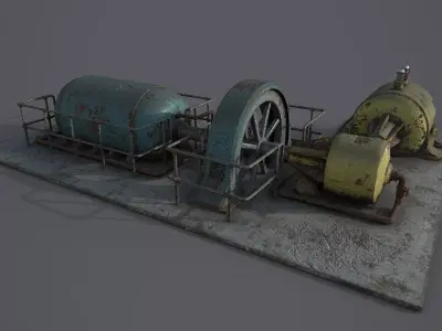 Diesel generator Low-poly 3D model