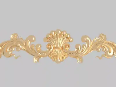 pattern wood cnc  model classic frame inlaid interior luxurious 3D model