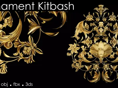 Ornament Kitbash 3d models- vol 01 3D model