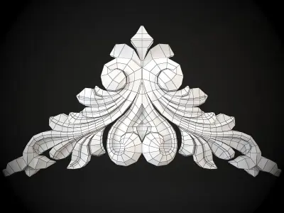 Carved corner 3D model