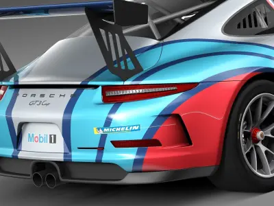 Porsche 911 GT3 Cup 2013 Martini 3D model