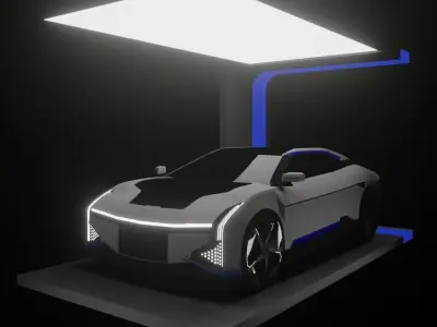 Hiphi Z  Low-poly 3D model