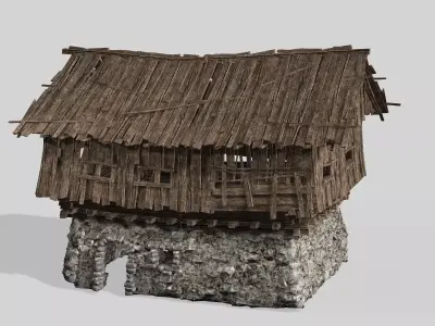 Thatch Hut House 10 For Games and Films 3D Model Low-poly 3D model