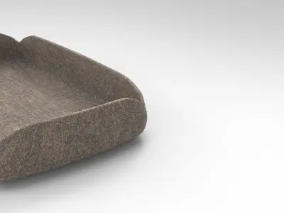 Tres Tray Low-poly 3D model