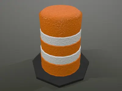 Large traffic cone  Free low-poly 3D model