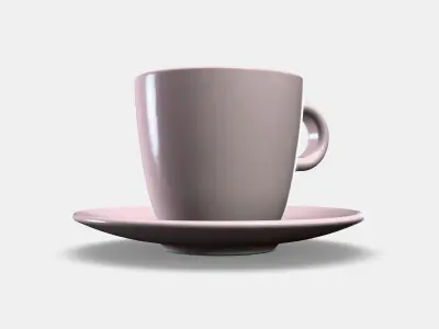 FARGKLAR Cup with saucer 3 Low-poly 3D model