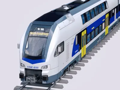 Stadler KISS Double Deck Train 3D model