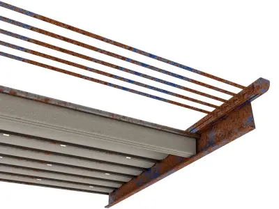 Motorized Pergola 1 worn 3 3D model
