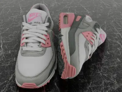 NIKE AIR MAX 3D SHOES - PINK Low-poly 3D model