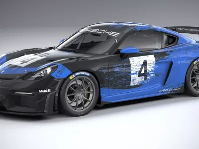 Porsche 718 Cayman GT4 RS Clubsport 2022 3D model