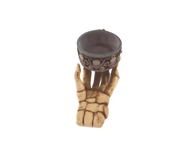Skeleton Hand Candy Bowl Halloween Skull Decor 3D print model