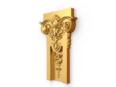 Classic decor ornament carved 07  3D model