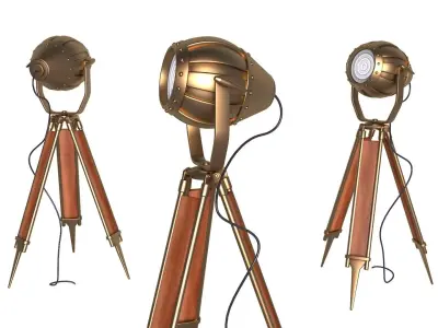 Hollywood Film Spotlight Floor Lamp 3D model
