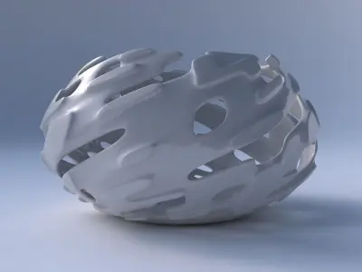 Bowl squeezed twisted with smooth cuts and bulges   3D print model