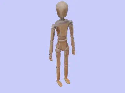 Wooden mannequin 3D model