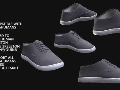 Shoes 275 - All MH Bodies - UE5 Skeletons - Rigged Low-poly 3D model