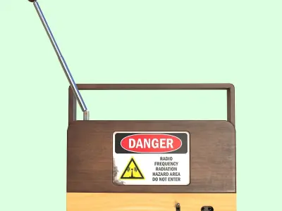 Minimalist Radio Free low-poly 3D model