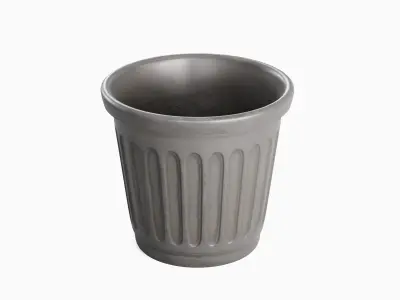 Plastic Flowerpot 02 3D model