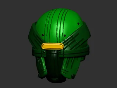 helmet high poly sculpt 3d printable 3D model get