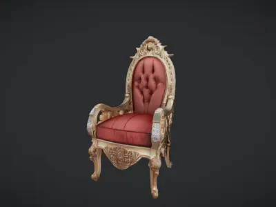 ornate luxury armchair 3D model