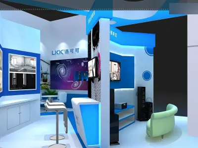 Booth - Area - 12X6-3DMAX2009-012 3D model