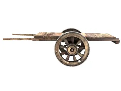 Cart A old wooden 3D model