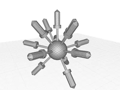 Blush Vivien Crystal Sculpture 3D model