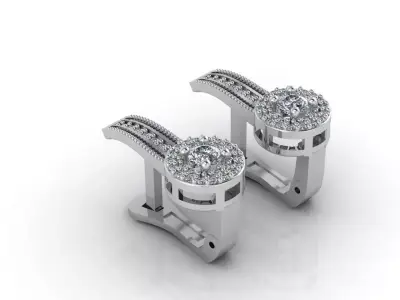 Women Earrings 3DM STL Womens Earring Renders 3D print models   3D print model 15