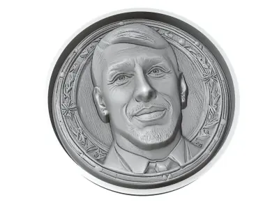 Sergio Ramos Footballer Medallion 3D print model