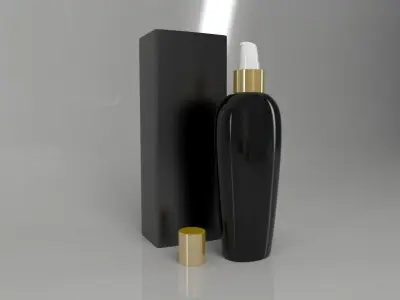 4 Luxury bottle and Box 3D model