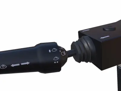 Steering Low-poly 3D model