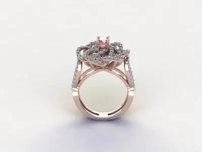 R207 solitaire ring cad file new design Free 3D model