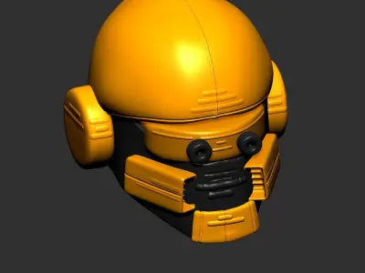 helmet high poly sculpt 3d printable ver 7 3D model 3D model 47
